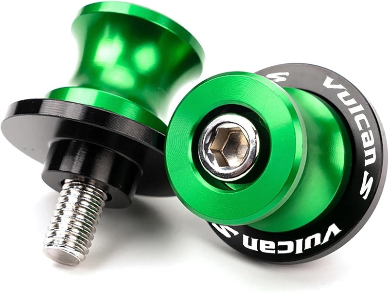 FREAXLL For VULCAN S 2015-2025 M10 10MM Swing arm Spools Slider Stand Green for KAW&-ASA*KI Vulcan S 650 900 Performance/Sport/Cafe Light Tourer 2015-2025 - Image 1